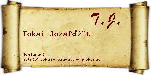 Tokai Jozafát névjegykártya